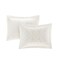 Full/Queen Off-White 3 Piece Tufted Cotton Chenille Bedspread Set